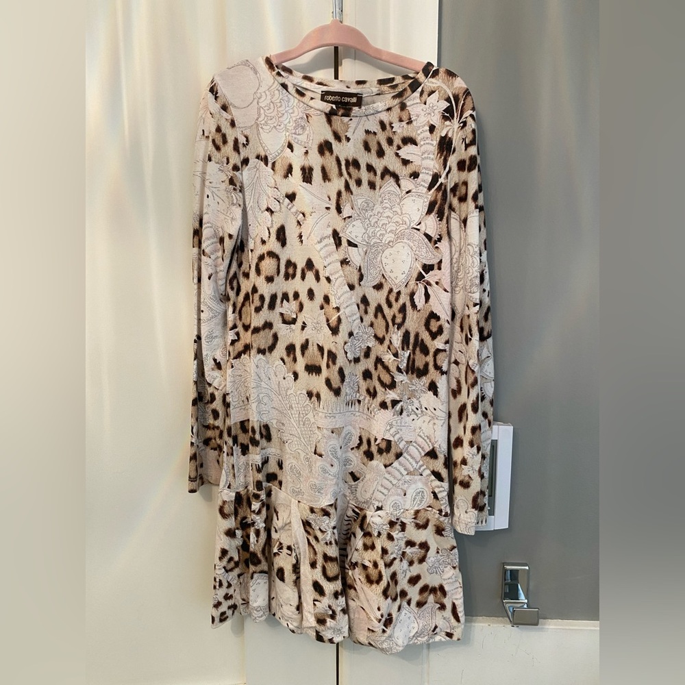 Roberto Cavalli Kids Girls Dress Leopard print size 6 EUC